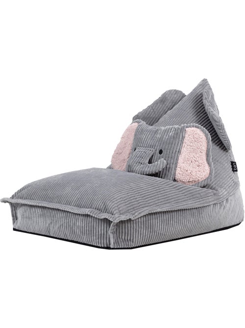 Pouf poltrona per bambini con cuscino abbinato in velluto a coste - icon - Kiabi