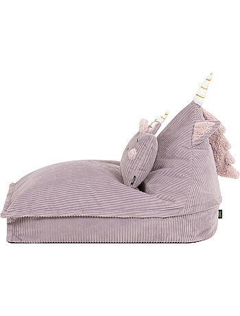Pouf poltrona per bambini con cuscino abbinato in velluto a coste - icon