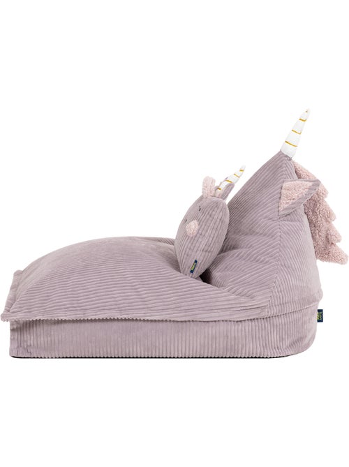 Pouf poltrona per bambini con cuscino abbinato in velluto a coste - icon - Kiabi