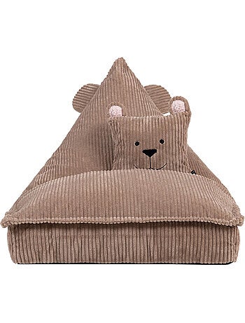 Pouf poltrona per bambini con cuscino abbinato in velluto a coste - icon