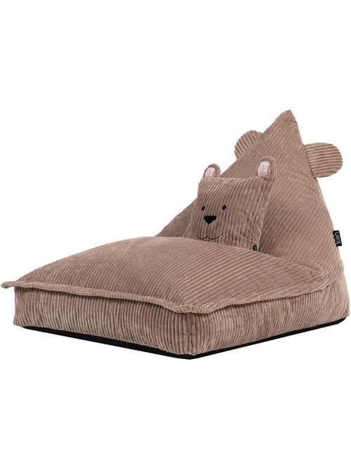 Pouf poltrona per bambini con cuscino abbinato in velluto a coste - icon - Kiabi