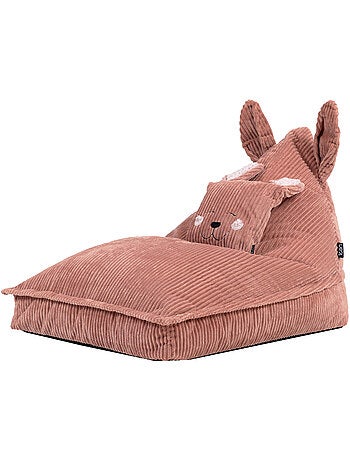 Pouf poltrona per bambini con cuscino abbinato in velluto a coste - icon