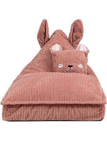 Pouf poltrona per bambini con cuscino abbinato in velluto a coste - icon