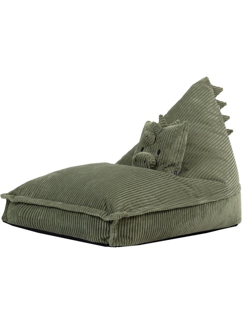 Pouf poltrona per bambini con cuscino abbinato in velluto a coste - icon - Kiabi