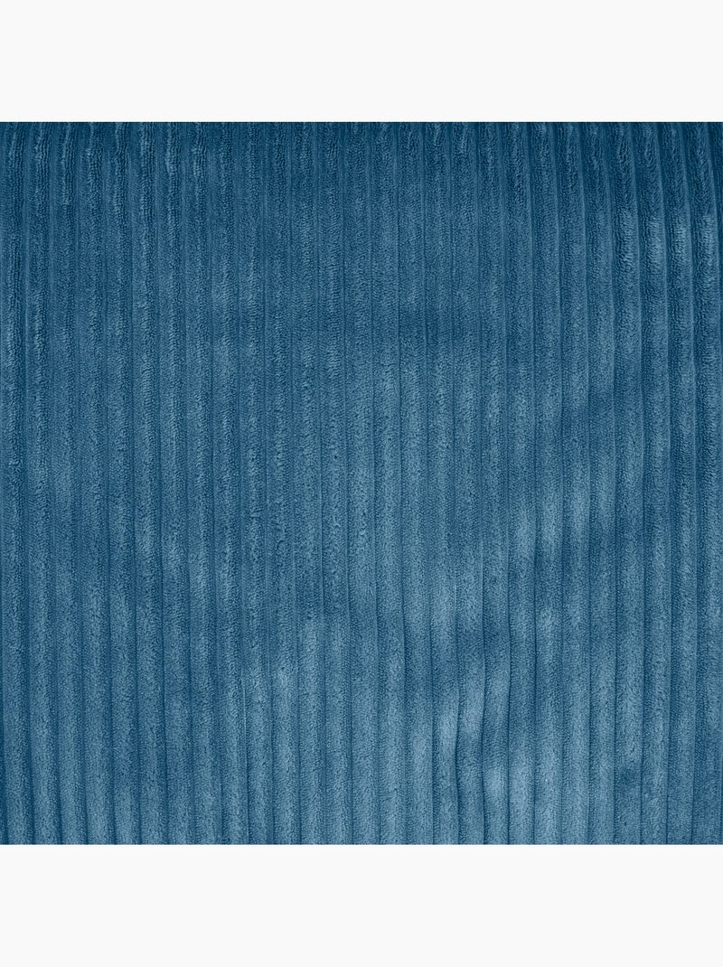 Pouf poltrona per bambini con poggiapiedi quadrato coordinato in velluto a coste - icon Blu jeans - Kiabi