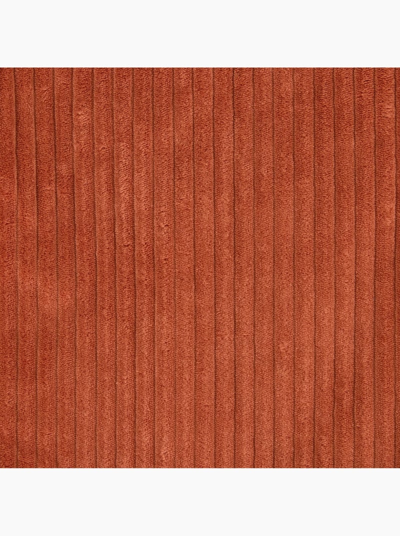 Pouf poltrona per bambini con poggiapiedi quadrato coordinato in velluto a coste - icon Terracotta - Kiabi