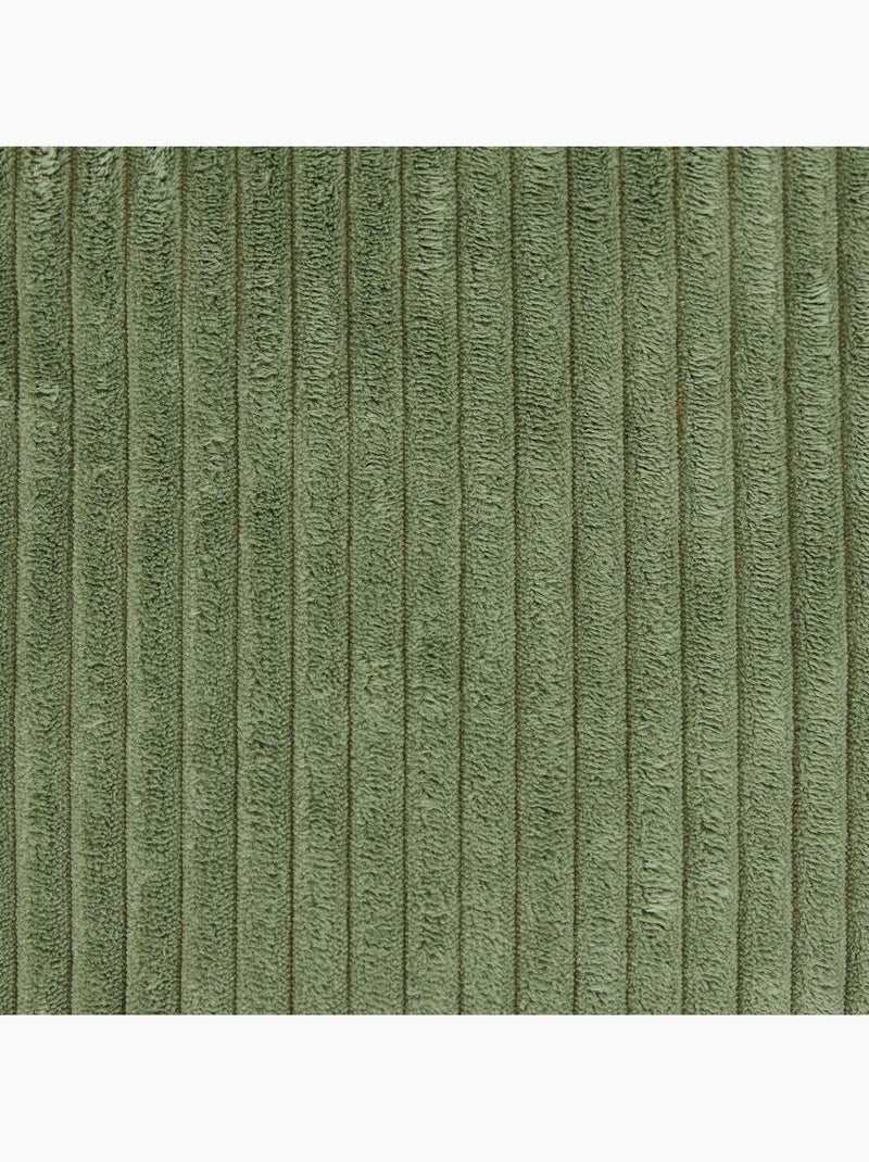 Pouf poltrona per bambini con poggiapiedi quadrato coordinato in velluto a coste - icon Verde salvia - Kiabi