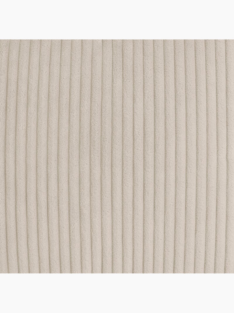 Pouf poltrona per bambini con schienale alto e poggiapiedi coordinato in velluto a coste - icon Beige - Kiabi