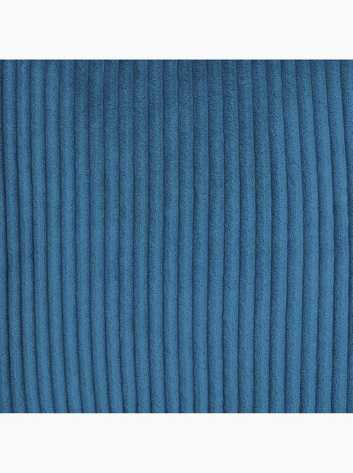 Pouf poltrona per bambini con schienale alto e poggiapiedi coordinato in velluto a coste - icon - Kiabi