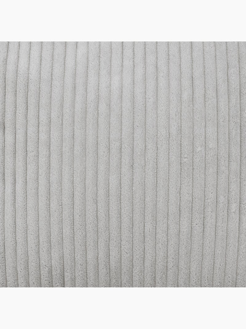 Pouf poltrona per bambini con schienale alto e poggiapiedi coordinato in velluto a coste - icon Grigio chiaro - Kiabi
