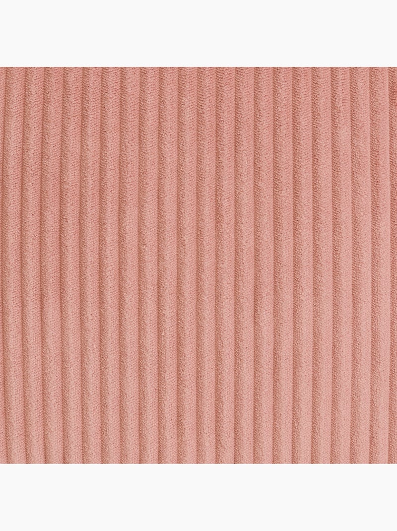 Pouf poltrona per bambini con schienale alto e poggiapiedi coordinato in velluto a coste - icon Rosa chiaro - Kiabi