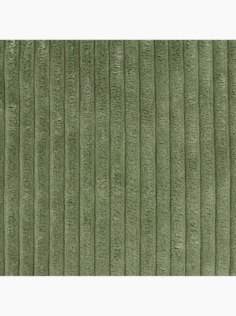 Pouf poltrona per bambini con schienale alto e poggiapiedi coordinato in velluto a coste - icon Verde salvia - Kiabi