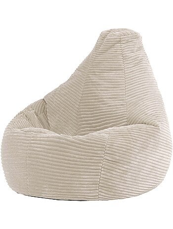 Pouf poltrona per bambini con schienale alto in velluto a coste - icon