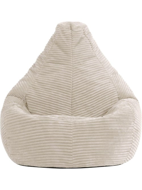 Pouf poltrona per bambini con schienale alto in velluto a coste - icon - Kiabi