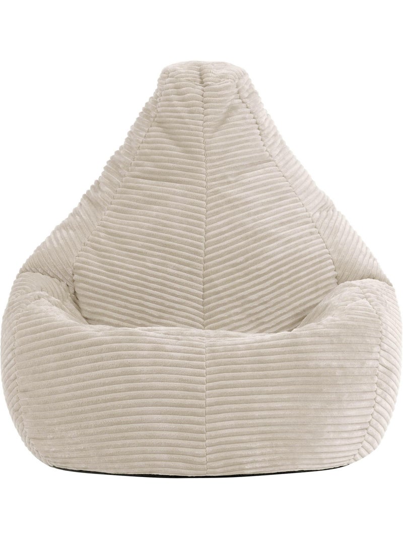 Pouf poltrona per bambini con schienale alto in velluto a coste - icon Beige - Kiabi