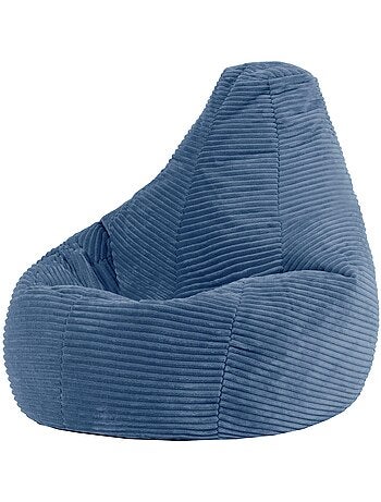 Pouf poltrona per bambini con schienale alto in velluto a coste - icon
