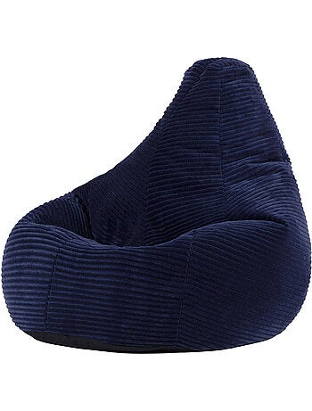 Pouf poltrona per bambini con schienale alto in velluto a coste - icon