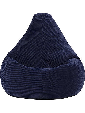 Pouf poltrona per bambini con schienale alto in velluto a coste - icon