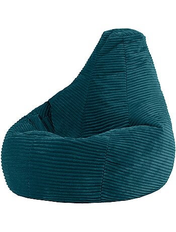 Pouf poltrona per bambini con schienale alto in velluto a coste - icon