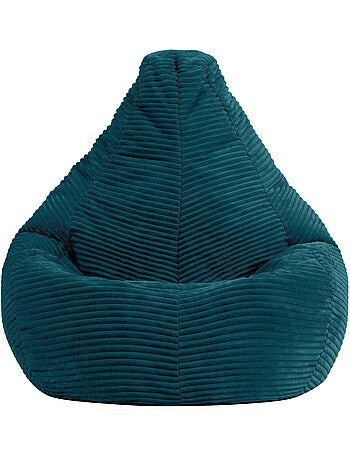 Pouf poltrona per bambini con schienale alto in velluto a coste - icon
