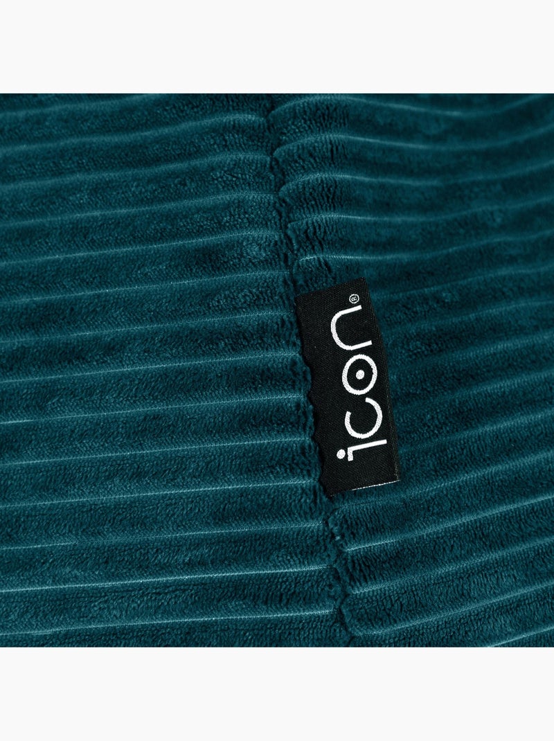 Pouf poltrona per bambini con schienale alto in velluto a coste - icon Blu pavone - Kiabi