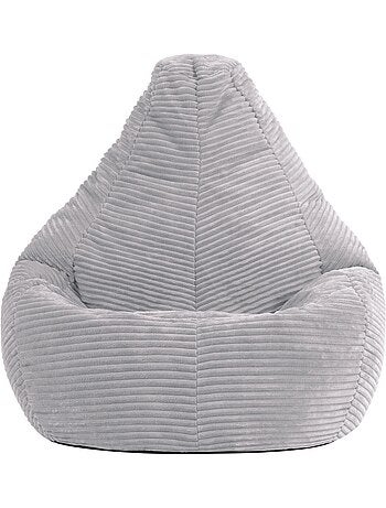 Pouf poltrona per bambini con schienale alto in velluto a coste - icon