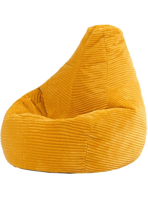 Pouf poltrona per bambini con schienale alto in velluto a coste - icon - Kiabi
