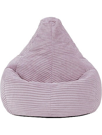 Pouf poltrona per bambini con schienale alto in velluto a coste - icon