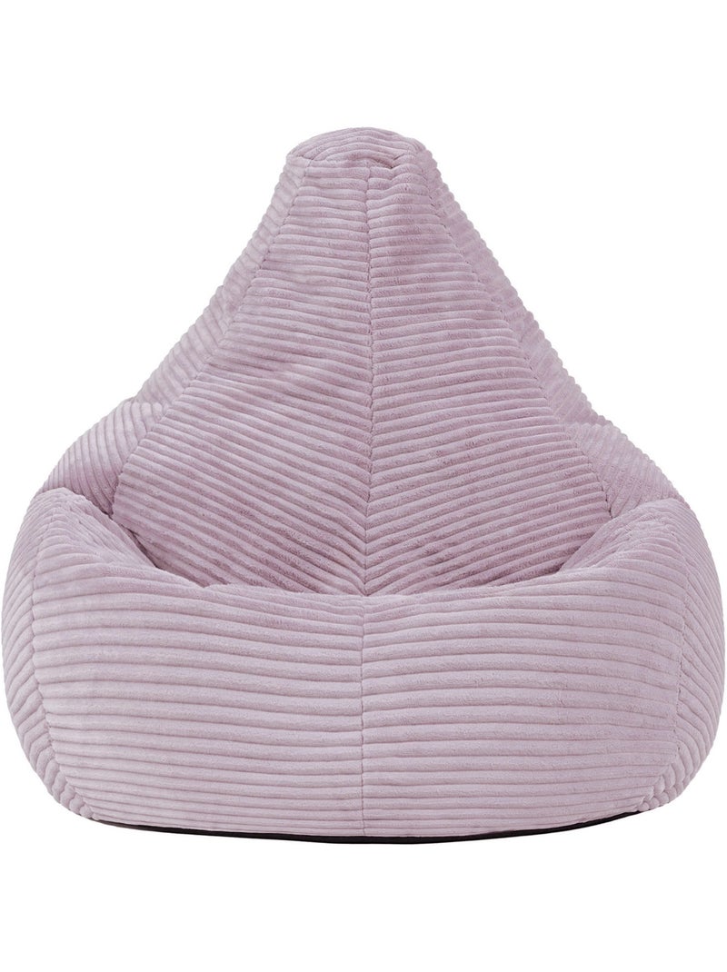 Pouf poltrona per bambini con schienale alto in velluto a coste - icon Malva lilla - Kiabi