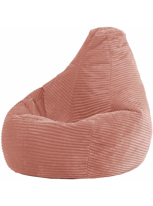 Pouf poltrona per bambini con schienale alto in velluto a coste - icon - Kiabi