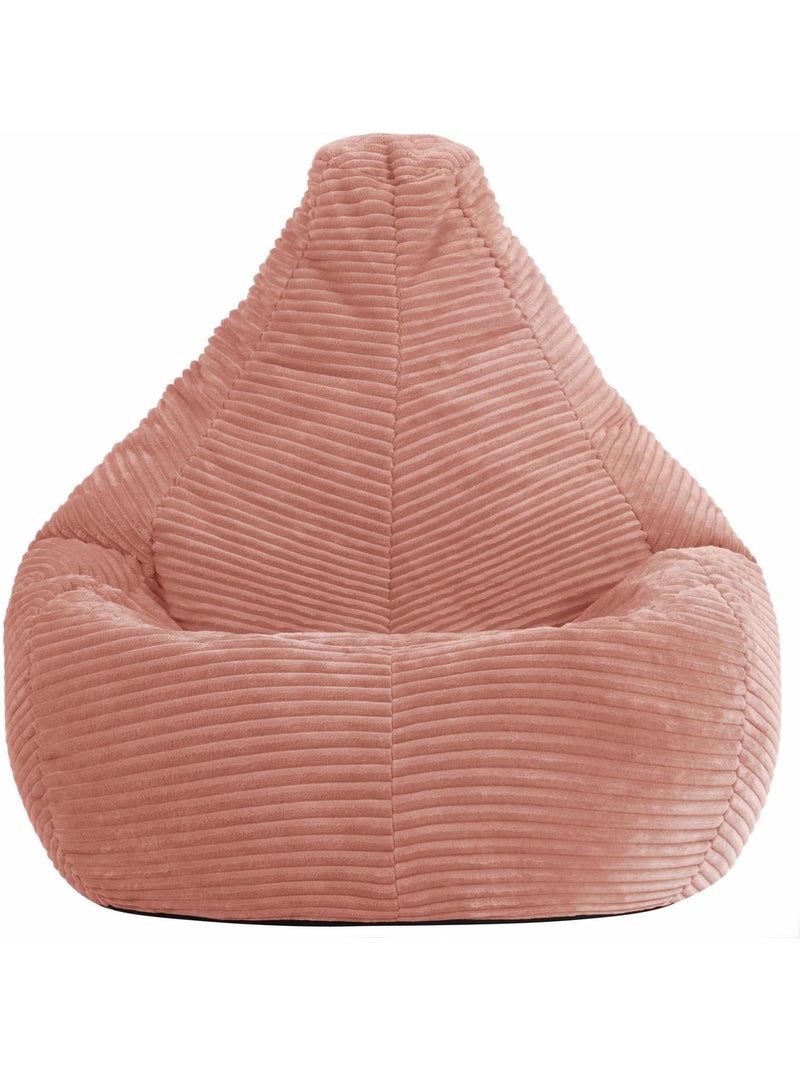 Pouf poltrona per bambini con schienale alto in velluto a coste - icon Rosa chiaro - Kiabi