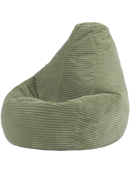 Pouf poltrona per bambini con schienale alto in velluto a coste - icon - Kiabi