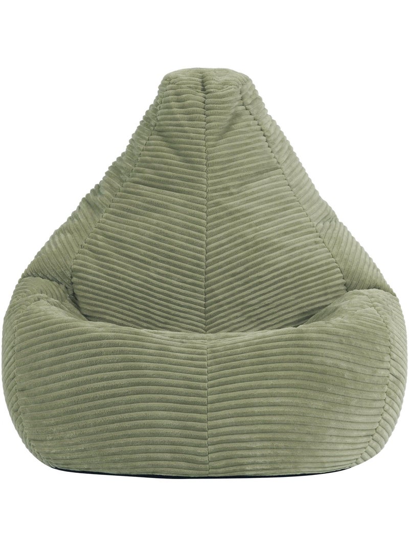 Pouf poltrona per bambini con schienale alto in velluto a coste - icon Verde salvia - Kiabi