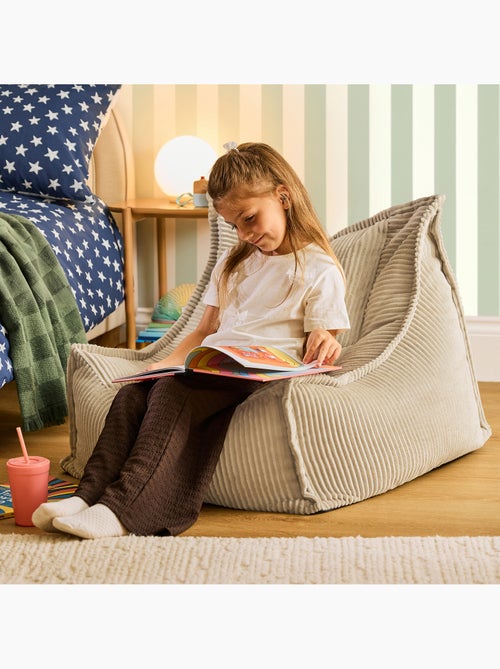 Pouf poltrona per bambini grandi in velluto a coste - icon - Kiabi