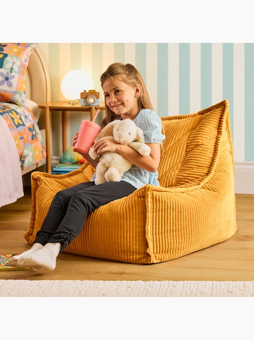 Pouf poltrona per bambini grandi in velluto a coste - icon - Kiabi