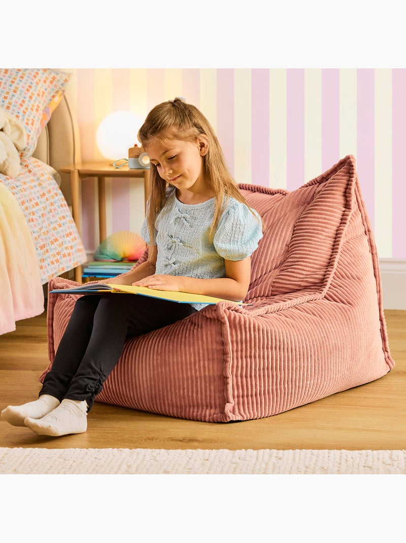 Pouf poltrona per bambini grandi in velluto a coste - icon Rosa chiaro - Kiabi