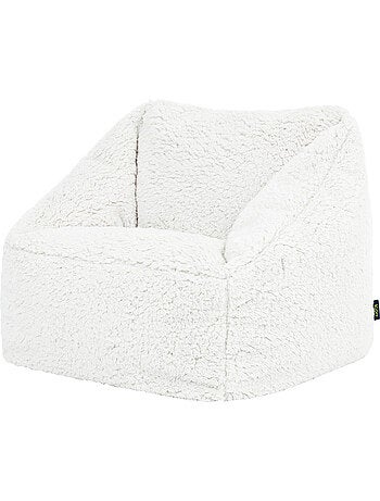 Pouf poltrona per bambini in morbido tessuto effetto peluche -icon