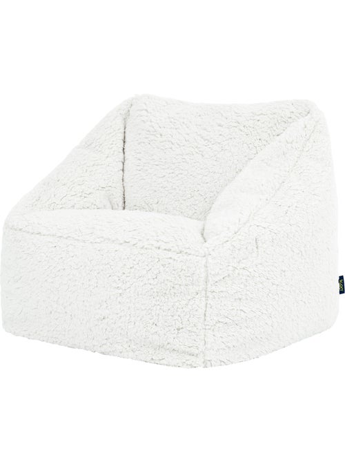 Pouf poltrona per bambini in morbido tessuto effetto peluche -icon - Kiabi