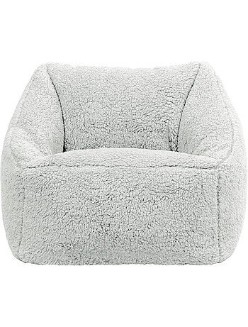 Pouf poltrona per bambini in morbido tessuto effetto peluche -icon