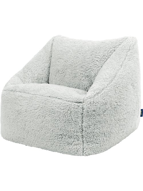 Pouf poltrona per bambini in morbido tessuto effetto peluche -icon - Kiabi