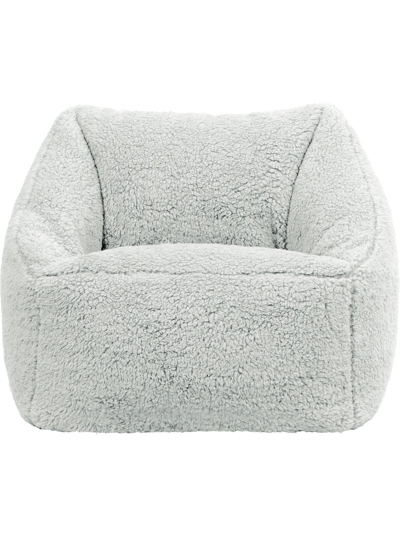 Pouf poltrona per bambini in morbido tessuto effetto peluche -icon Grigio chiaro - Kiabi