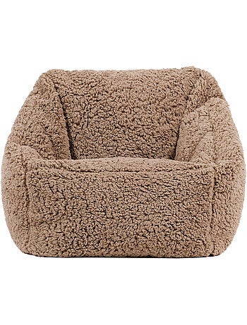 Pouf poltrona per bambini in morbido tessuto effetto peluche -icon
