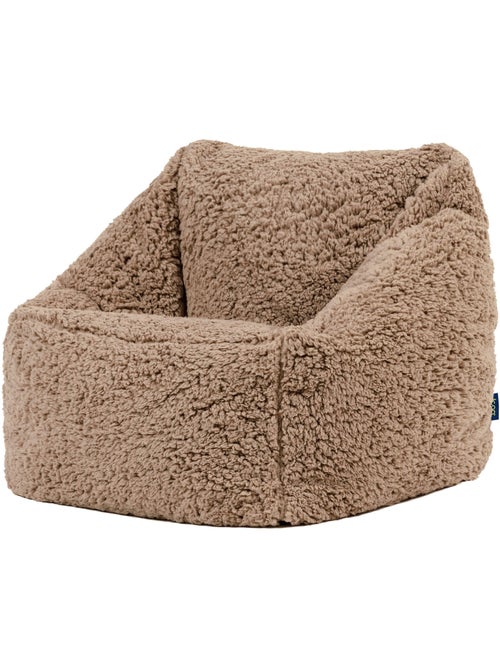 Pouf poltrona per bambini in morbido tessuto effetto peluche -icon - Kiabi