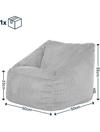 Pouf poltrona per bambini in velluto a coste - ICON