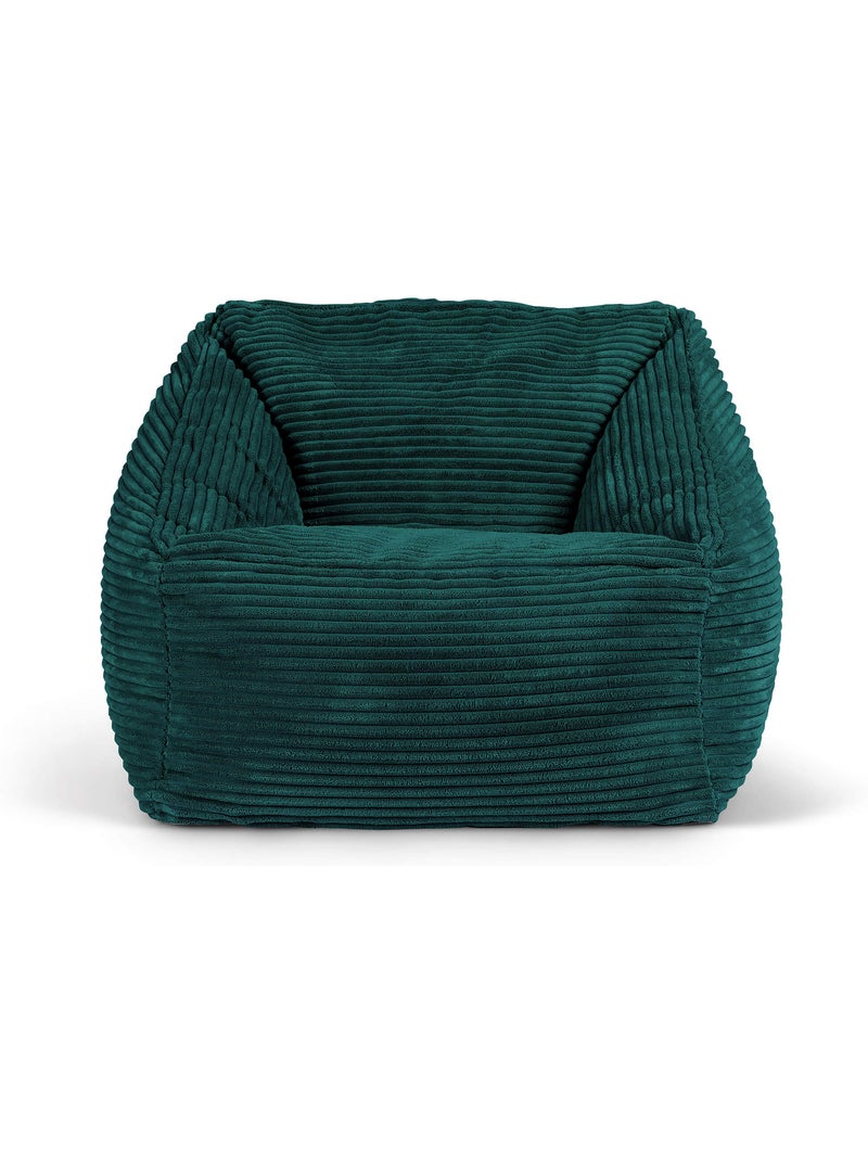 Pouf poltrona per bambini in velluto a coste - ICON Blu pavone - Kiabi