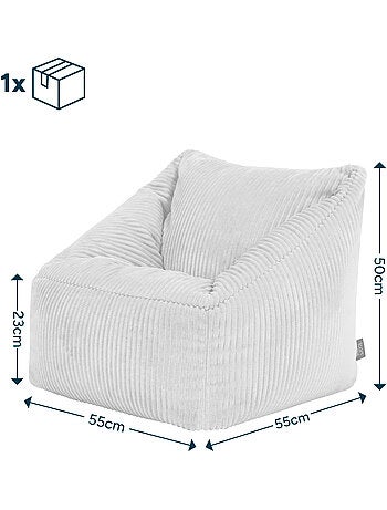 Pouf poltrona per bambini in velluto a coste - ICON