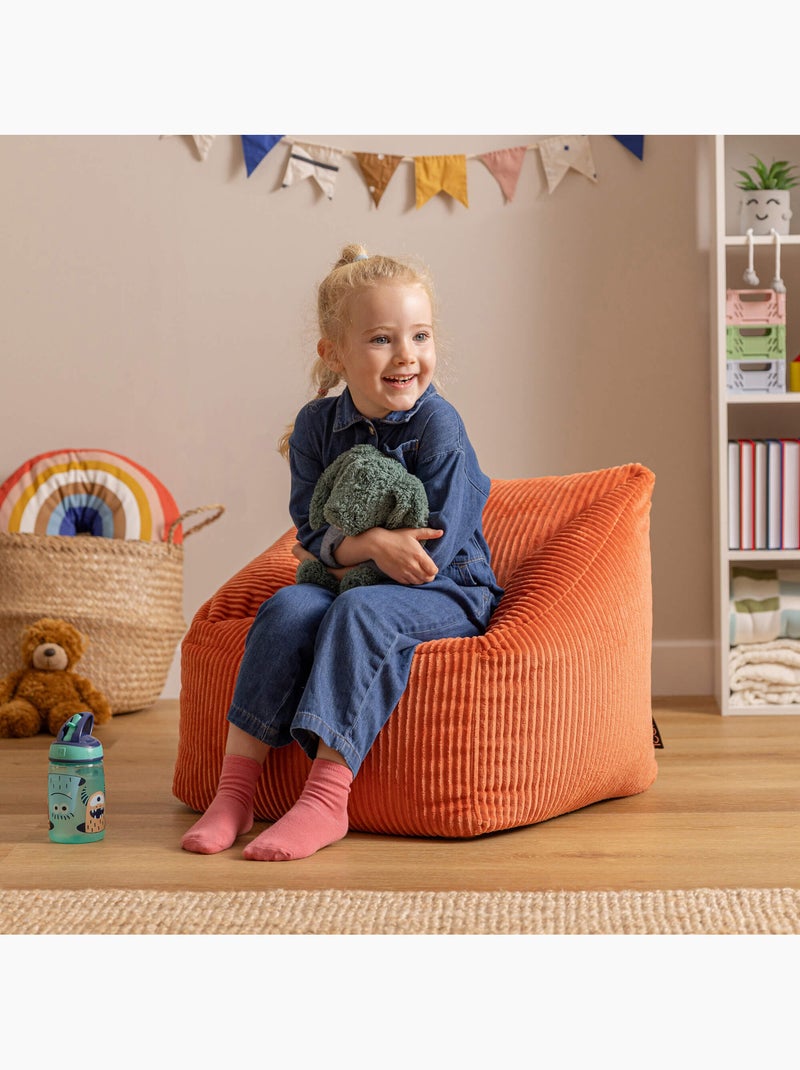 Pouf poltrona per bambini in velluto a coste - ICON Terracotta - Kiabi