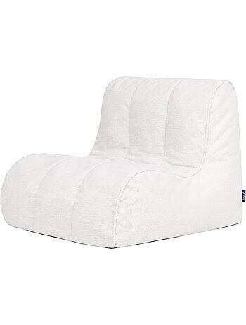Pouf poltrona, poltrona da pavimento swoop in tessuto bouclé - icon