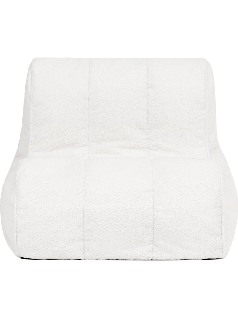Pouf poltrona, poltrona da pavimento swoop in tessuto bouclé - icon Avorio - Kiabi