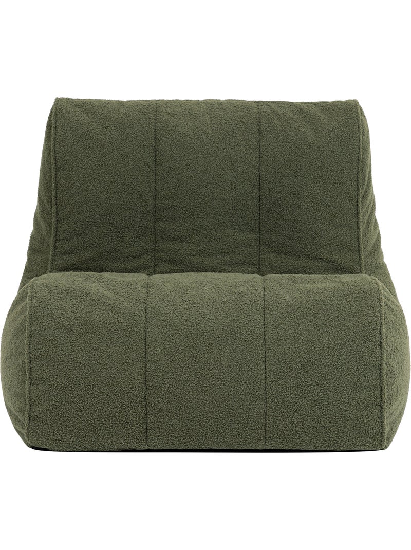 Pouf poltrona, poltrona da pavimento swoop in tessuto bouclé - icon Verde oliva - Kiabi